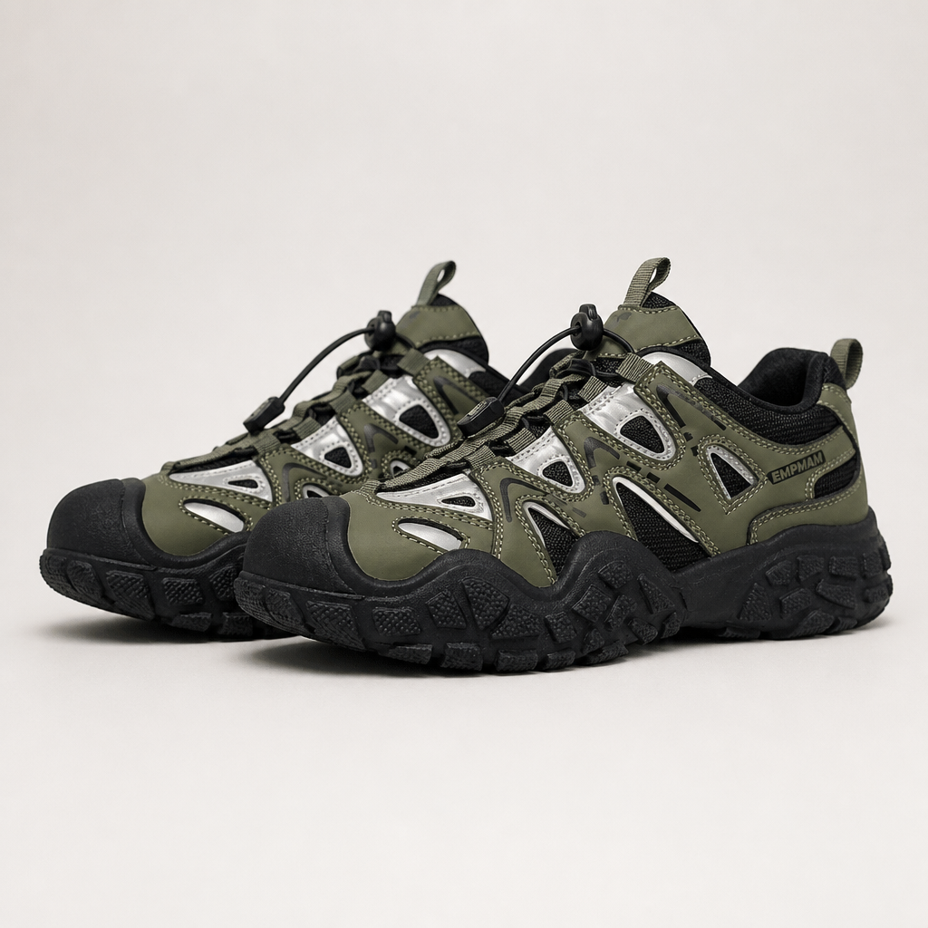 Verna | Womens Lightweight Non Slip Trail Running Walking Shoes, Army Green