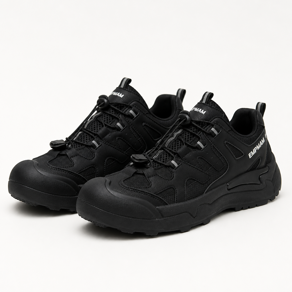 Verna | Womens Lightweight Non Slip Trail Running Walking Shoes, Black