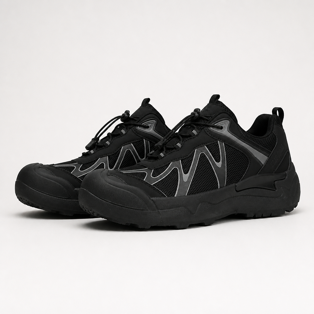Verna | Womens Lightweight Non Slip Trail Running Walking Shoes, Black 2