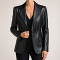 Veronica | Womens Tassel Fringe Biker Motorcycle Moto Leather Jacket, Black