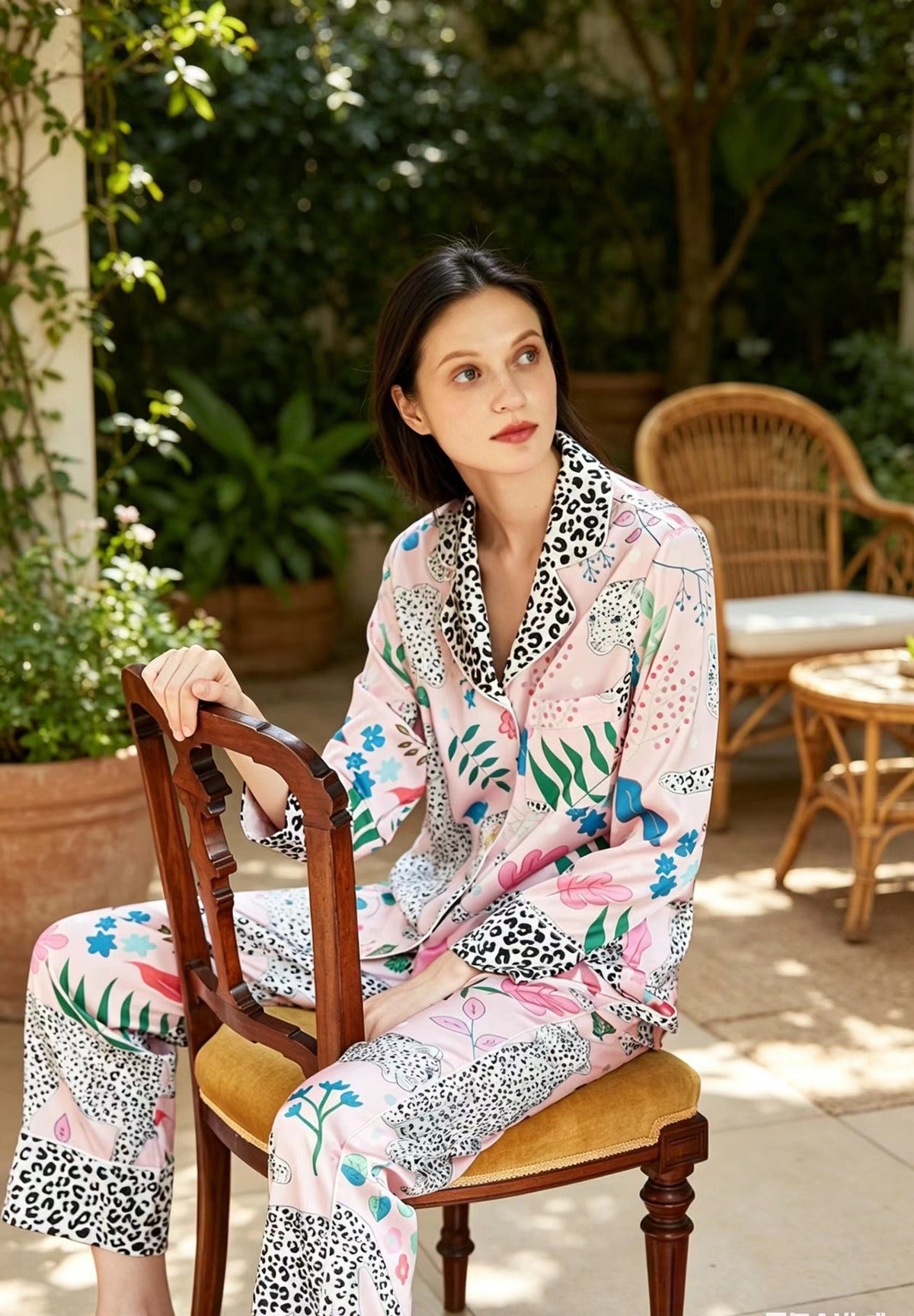Vicki | Womens Long Sleeve Satin Sleepwear Pajama Set