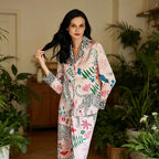 Vicki | Womens Long Sleeve Satin Sleepwear Pajama Set
