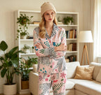Vicki | Womens Long Sleeve Satin Sleepwear Pajama Set