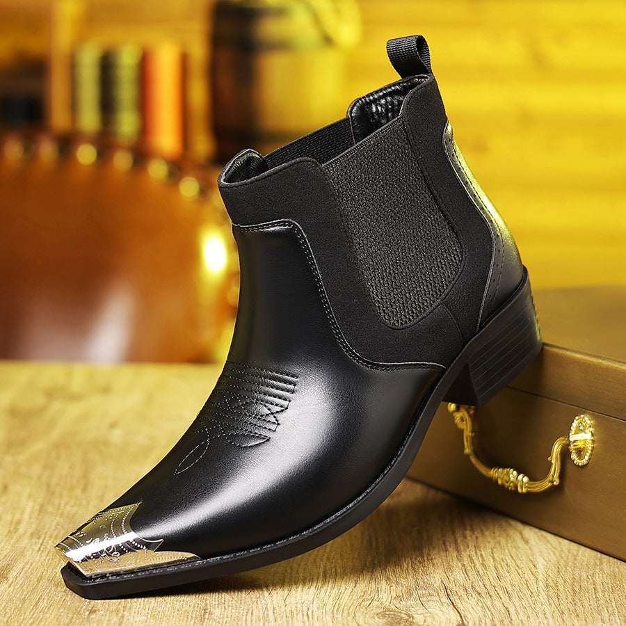 Victor | Mens Leather Chelsea Boots Slip-On Casual Ankle Footwear
