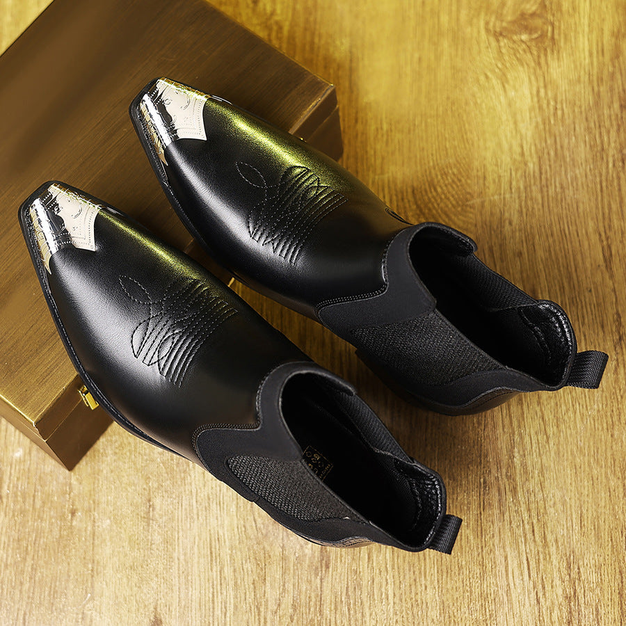 Victor | Mens Leather Chelsea Boots Slip-On Casual Ankle Footwear