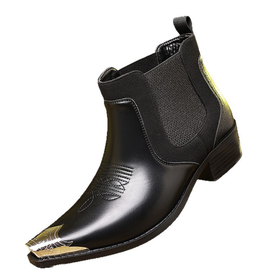 Victor | Mens Leather Chelsea Boots Slip-On Casual Ankle Footwear