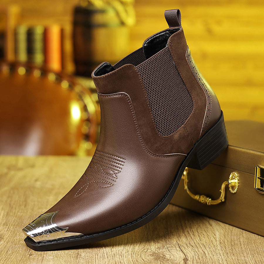 Victor | Mens Leather Chelsea Boots Slip-On Casual Ankle Footwear