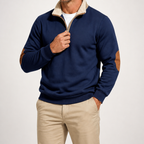 Viggo | Mens Half Zip Fleece Sweatshirt Long Sleeve Top, Design 1