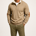 Viggo | Mens Half Zip Fleece Sweatshirt Long Sleeve Top, Design 2