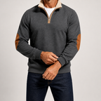 Viggo | Mens Half Zip Fleece Sweatshirt Long Sleeve Top, Design 4