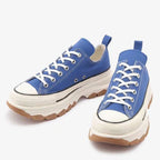 Wallace | Mens Platform Sneakers Canvas Thick Sole Lace Up Shoes