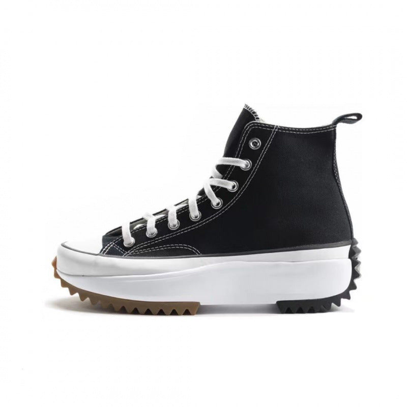 Wallace | Mens Platform Sneakers Canvas Thick Sole Lace Up Shoes