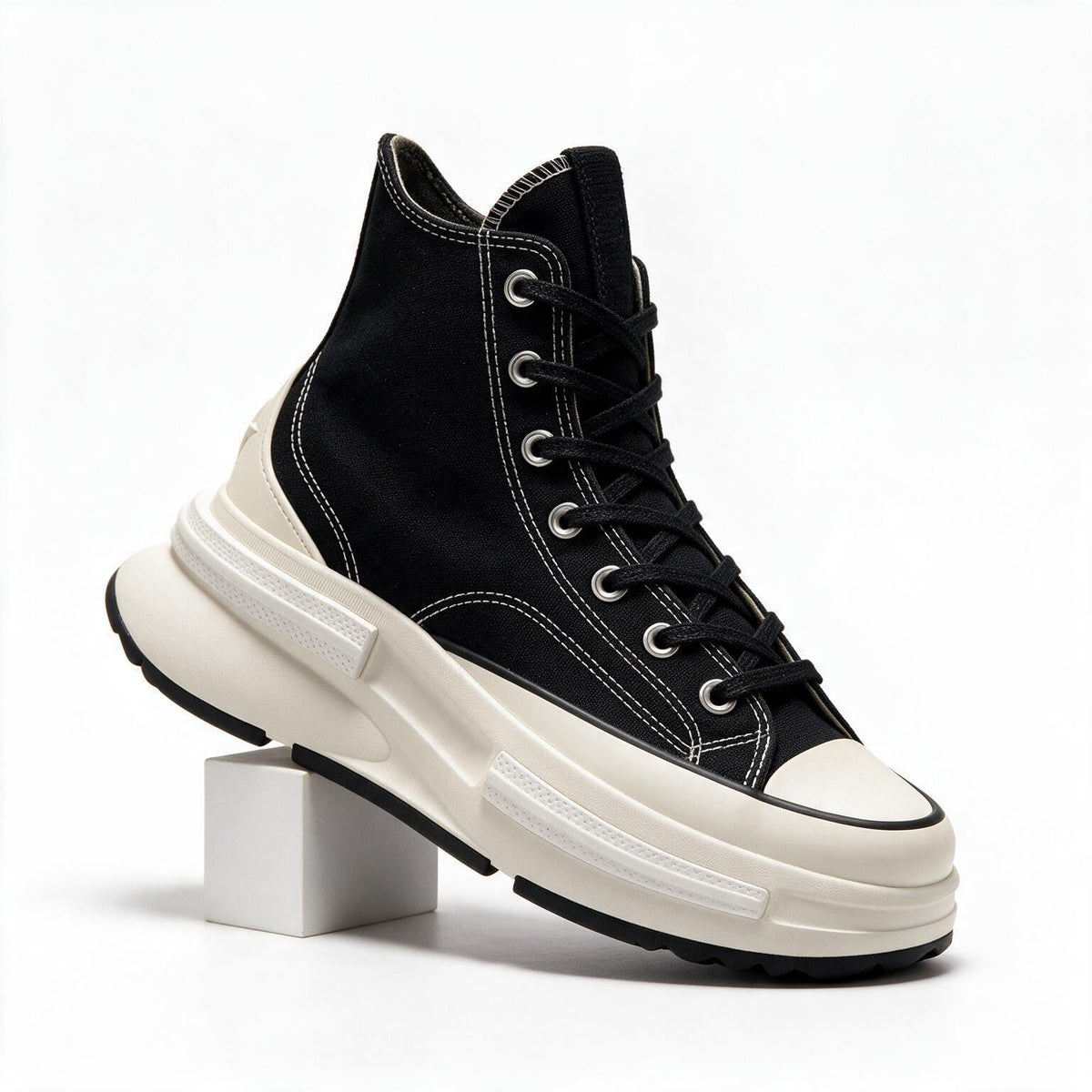 Wallace | Mens Platform Sneakers Canvas Thick Sole Lace Up Shoes
