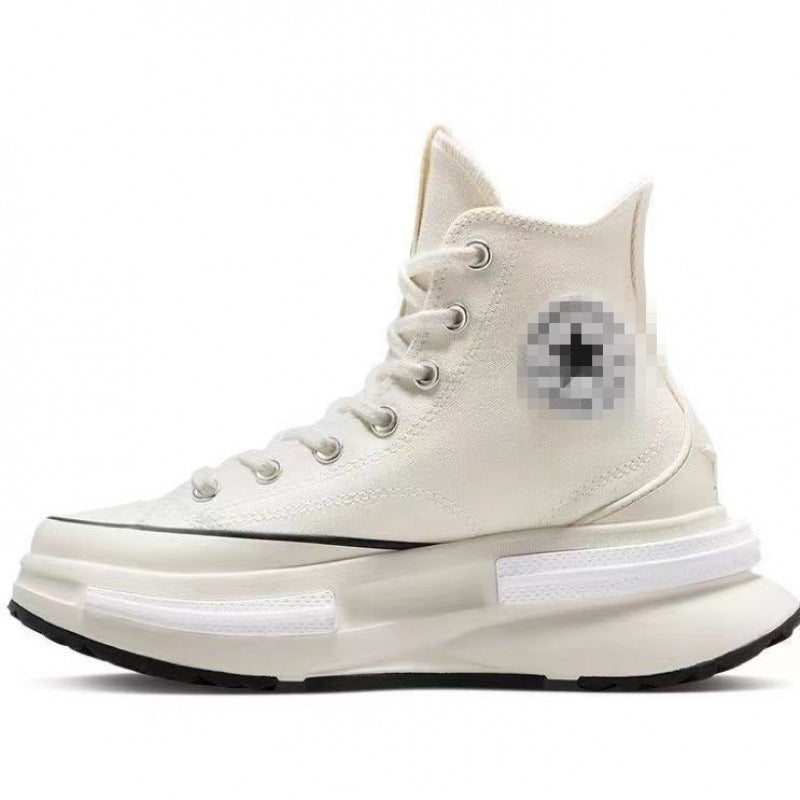 Wallace | Mens Platform Sneakers Canvas Thick Sole Lace Up Shoes