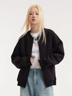 Wanda | Womens Bomber Baseball Jacket, Black
