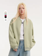 Wanda | Womens Bomber Baseball Jacket, Green