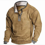 Wayne | Mens Fleece Lined Zip Up Stand Collar Warm Casual Sweatshirt