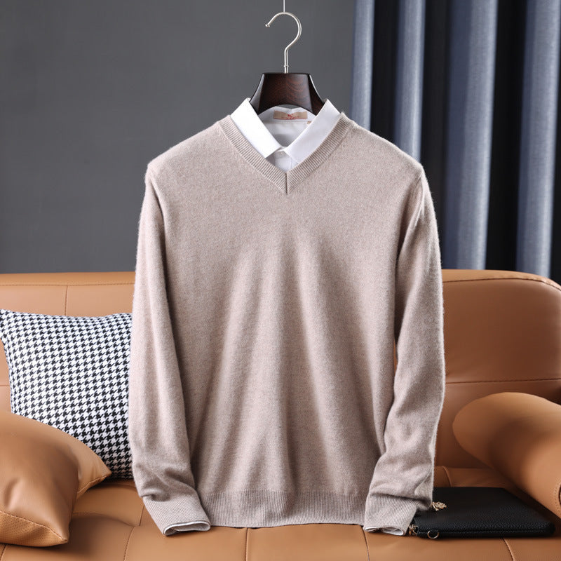 Weston | Mens V Neck Sweater Loose Fit Knitted Pullover