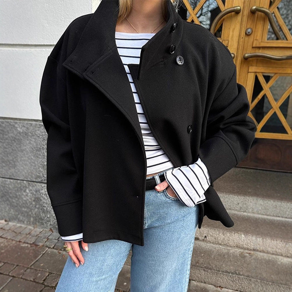 Whitney | Womens Wool Blend Stand Collar Warm Winter Jacket