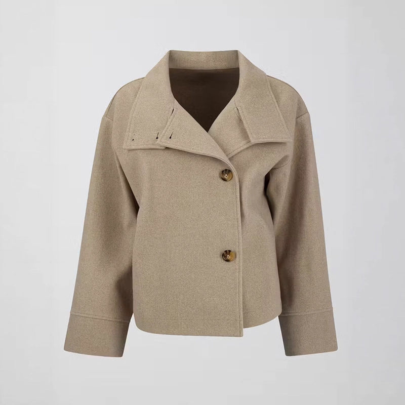 Whitney | Womens Wool Blend Stand Collar Warm Winter Jacket