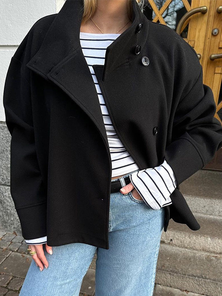 Whitney | Womens Wool Blend Stand Collar Warm Winter Jacket