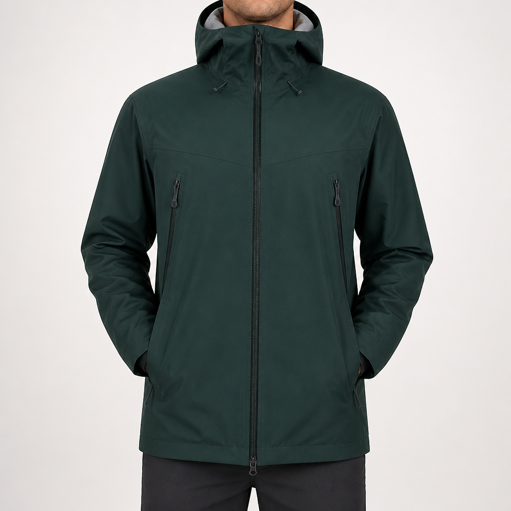 Wilbur | Mens Waterproof Windproof Hardshell Mountaineering Outdoor Jacket, Green 2