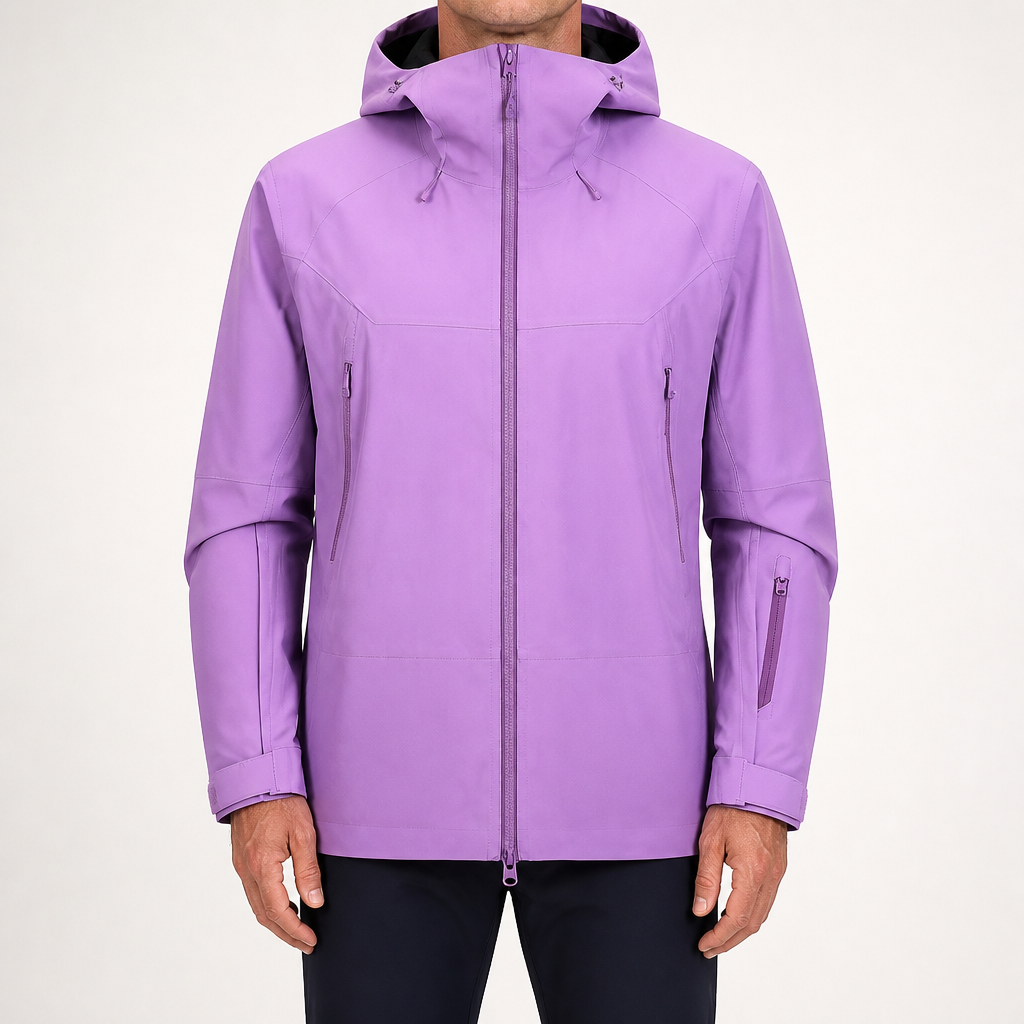 Wilbur | Mens Waterproof Windproof Hardshell Mountaineering Outdoor Jacket, Purple