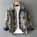 Wilder | Mens Retro Jacquard Wool Blend Overshirt - 1