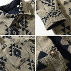 Wilder | Mens Retro Jacquard Wool Blend Overshirt - 4