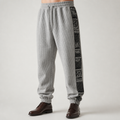 Wiley | Mens Corduroy Straight Leg Loose Casual Patchwork Pants, Light Grey