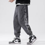 Wiley | Mens Corduroy Straight Leg Loose Casual Patchwork Pants
