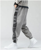 Wiley | Mens Corduroy Straight Leg Loose Casual Patchwork Pants