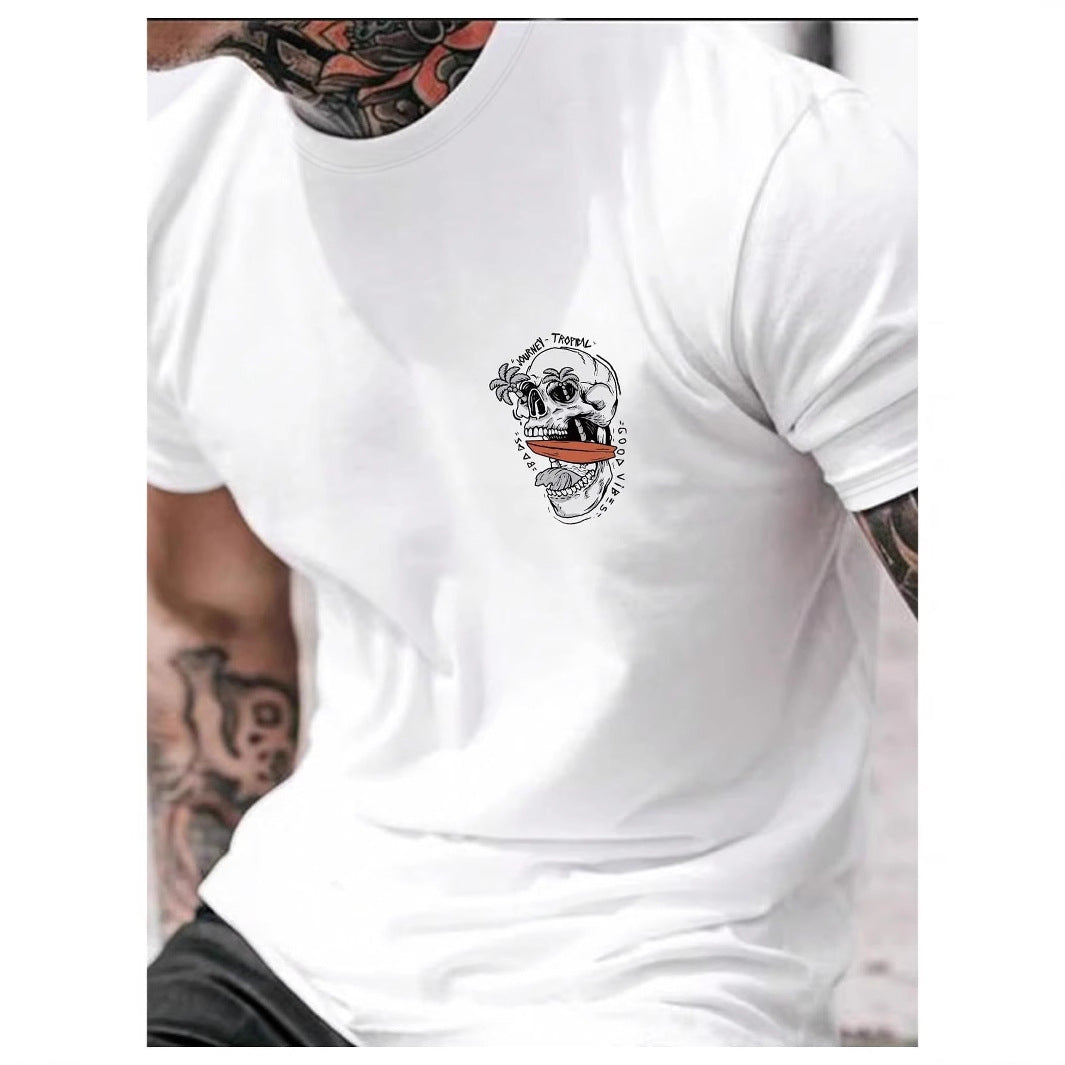 William | Mens Graphic T Shirt Retro Pattern Print Short Sleeve Tee