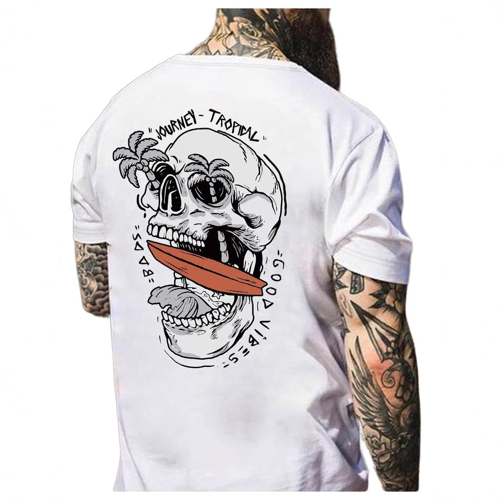 William | Mens Graphic T Shirt Retro Pattern Print Short Sleeve Tee