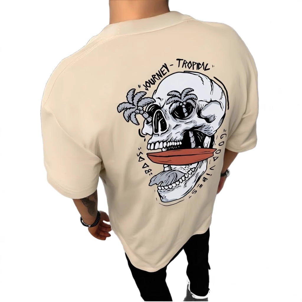 William | Mens Graphic T Shirt Retro Pattern Print Short Sleeve Tee