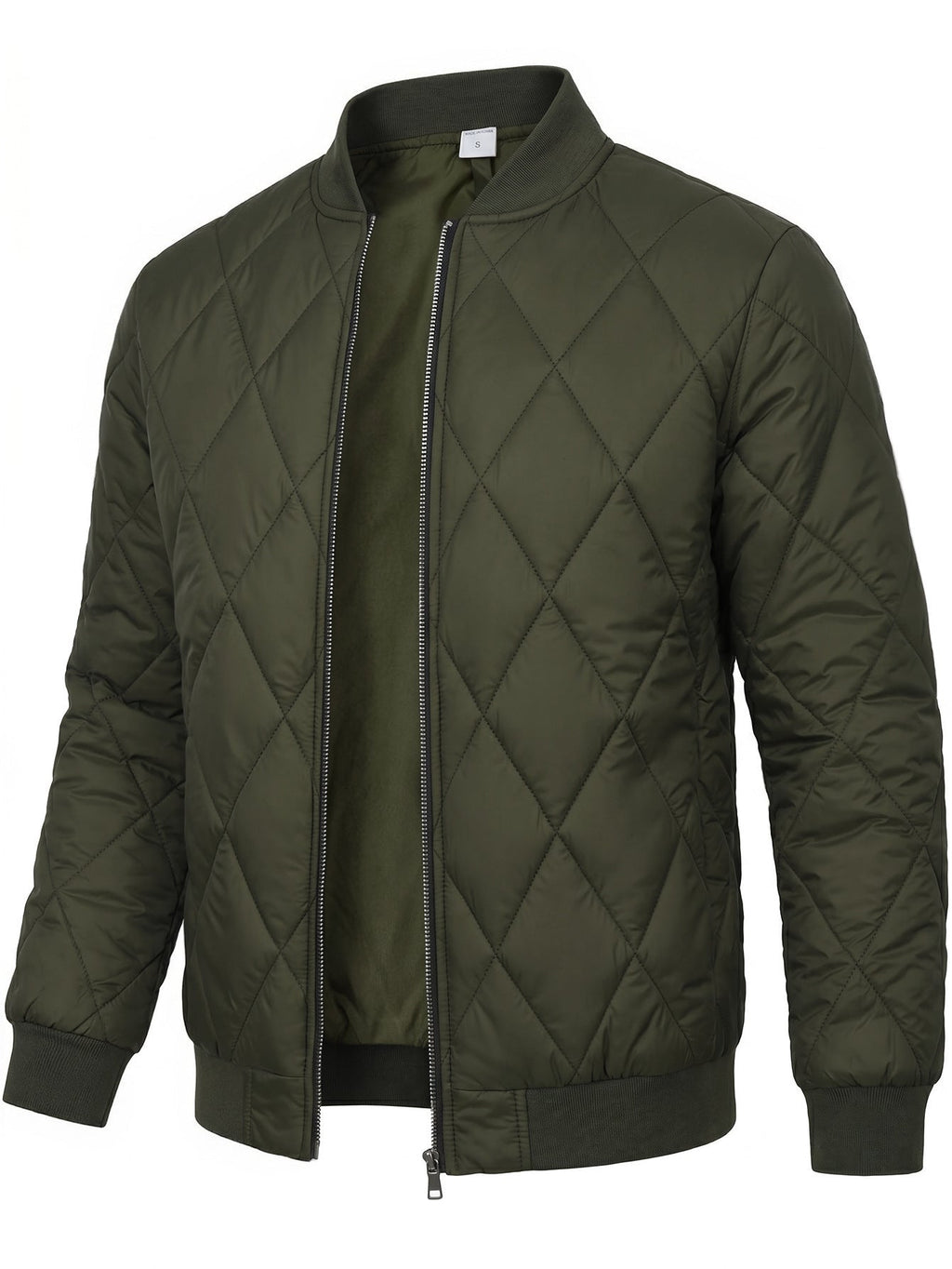 Willis | Mens Diamond Quilted Padded Warm Winter Bomber Jacket