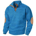 Wilson | Mens Knit Cardigan Stand Collar Long Sleeve Casual Shirt