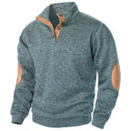 Wilson | Mens Knit Cardigan Stand Collar Long Sleeve Casual Shirt