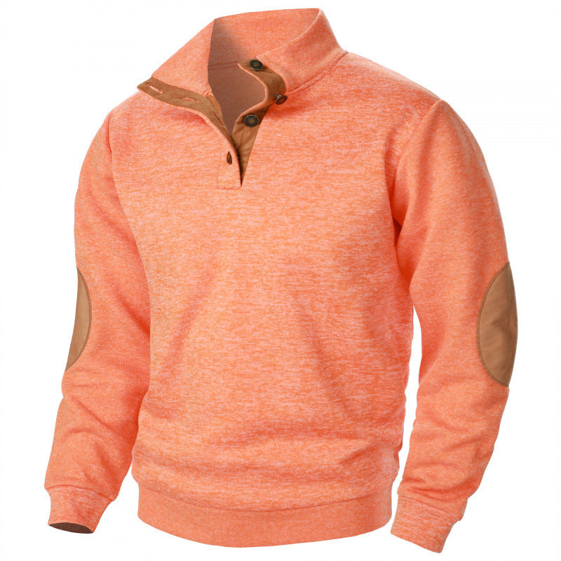 Wilson | Mens Knit Cardigan Stand Collar Long Sleeve Casual Shirt