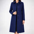 Winifred | Womens Wool Coat Winter Coats Long Wool Blend Ladies Coat, Royal Blue