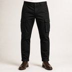 Wyatt | Mens Work Straight Leg Loose Casual Durable Pants, Black