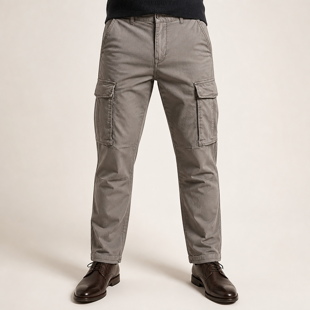 Wyatt | Mens Work Straight Leg Loose Casual Durable Pants, Grey