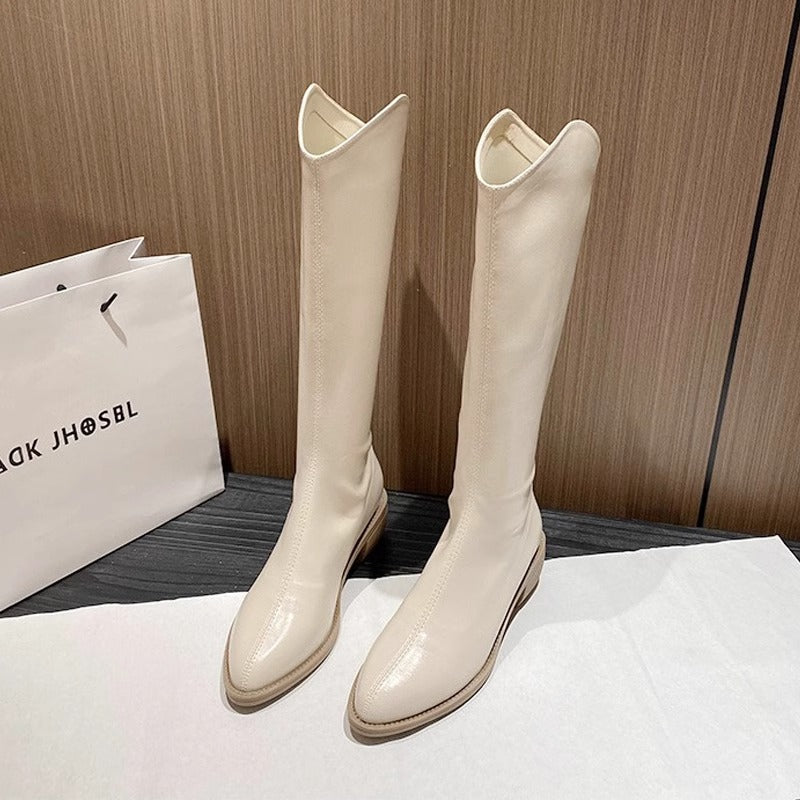 Wynn | Womens Over The Knee Boots Pointed Toe Winter Footwear