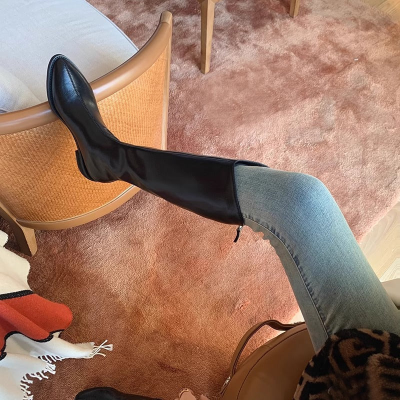 Wynn | Womens Over The Knee Boots Pointed Toe Winter Footwear