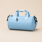 Xander | Womens Crossbody Bag Mini Cylinder Barrel Shoulder Handbag, Light Blue