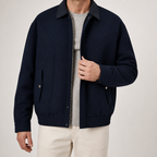 Xanthe | Mens Harrington Jacket Check Collared Bomber Workwear Jacket, Design 1