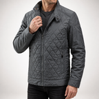 Yara | Mens Puffer Jacket Lightweight Hooded Padded Warm Winter Coat, Grey