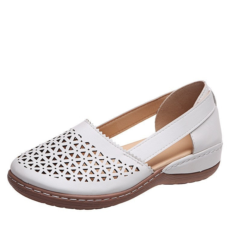 Yvette | Womens Leather Lace Up Casual Walking Sneakers Shoes