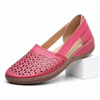 Yvette | Womens Leather Lace Up Casual Walking Sneakers Shoes
