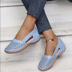 Yvette | Womens Leather Lace Up Casual Walking Sneakers Shoes